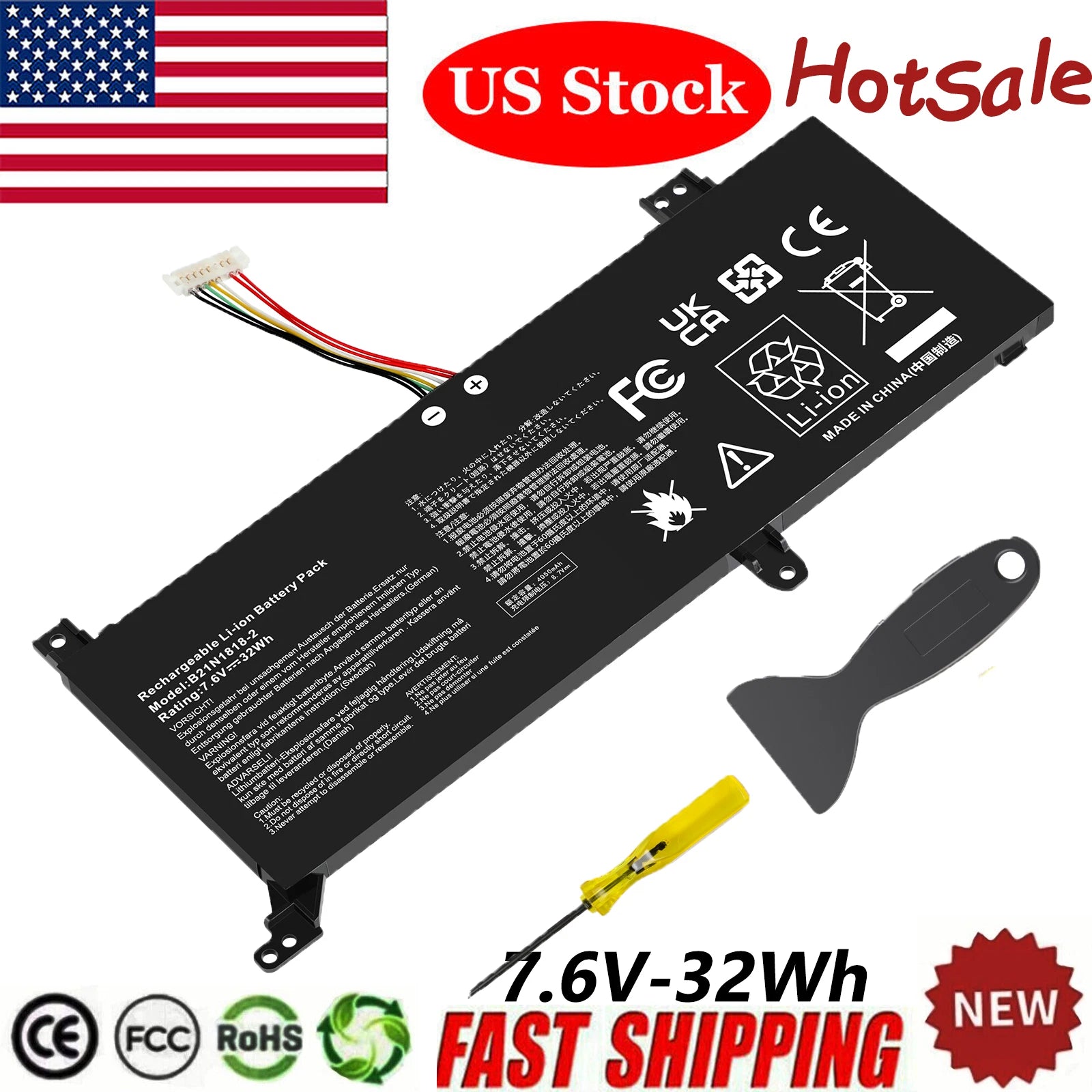 C21N1818-2 C21PpJH New Battery B21N1818-2 for Asus VivoBook 14 F412 F412D F412DA