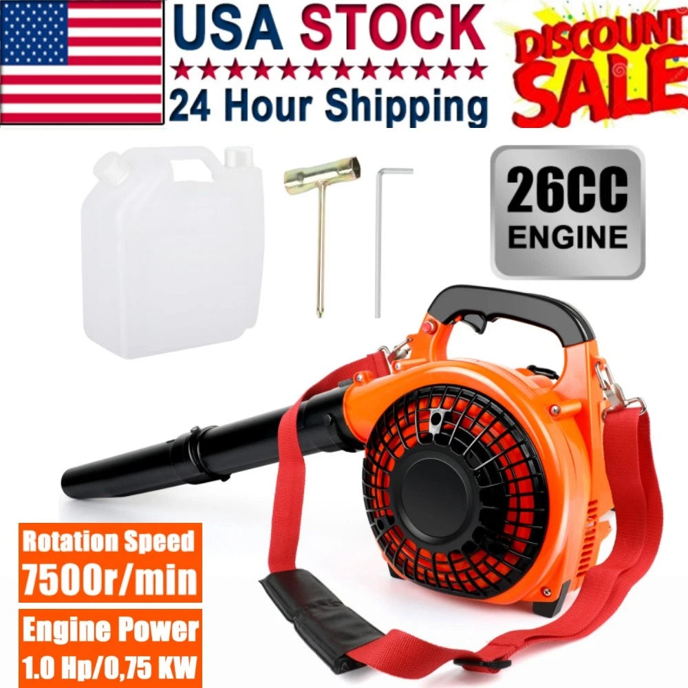Cordless Gas Powered Handheld Leaf Blower 400CFM 180MPH 2-Stroke Engine US
