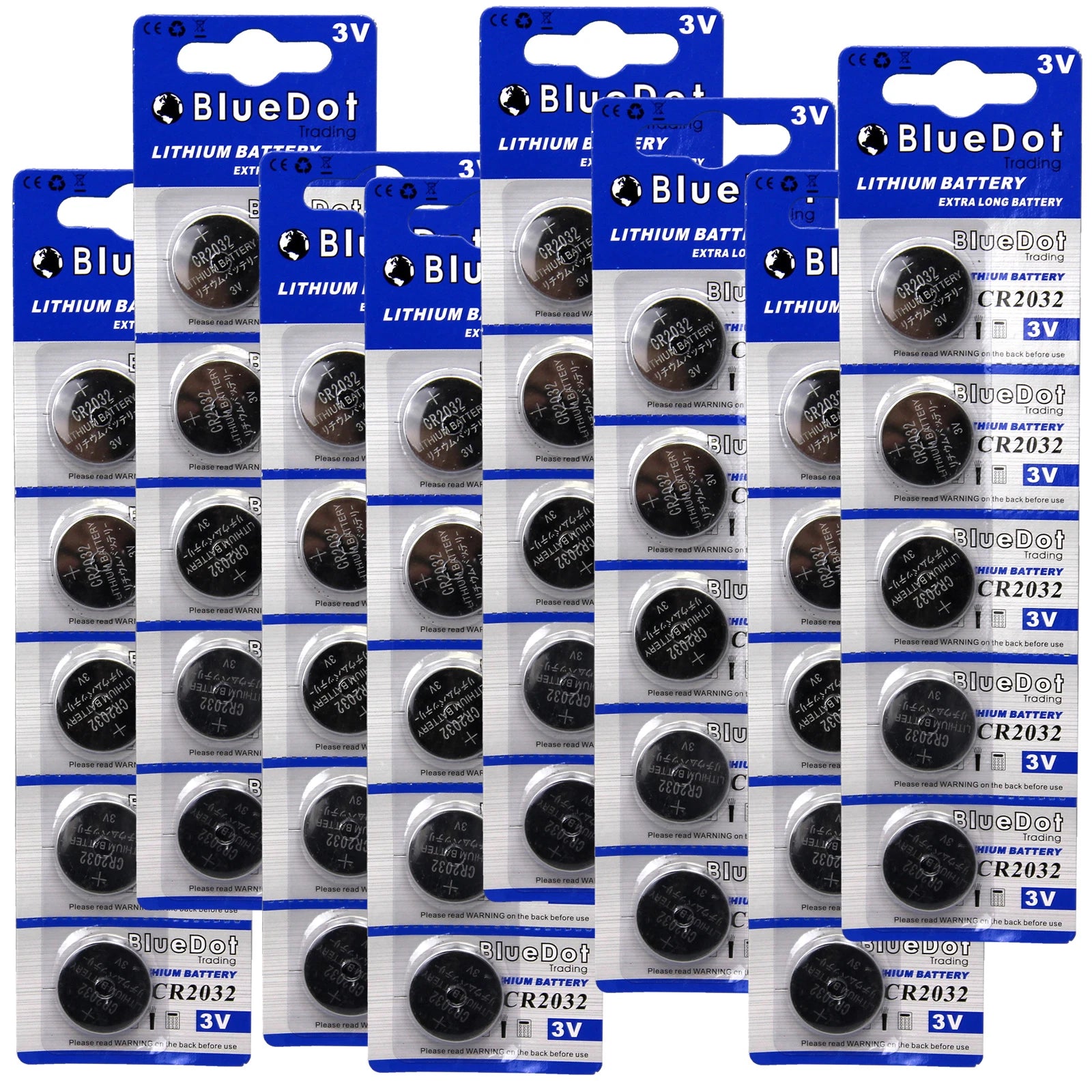 40X CR2032 DL2032 ECR2032 5004LC 3 Volt Button Cell Battery BlueDot batteries