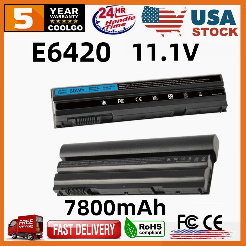 Battery for Dell Latitude T54FJ E6420 E6540 E6440 71R31 N3X1D 911MD E5520 E6430