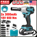 Cordless Impact Wrench 1/2 Brushless Drive Set Power Tool For Makita 18V Battery