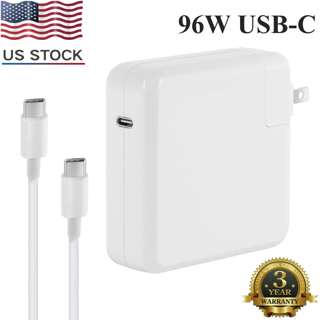 96W USB C Type C Adapter Charger for MacBook Pro A1708 2016 2017 2018 2019 2020