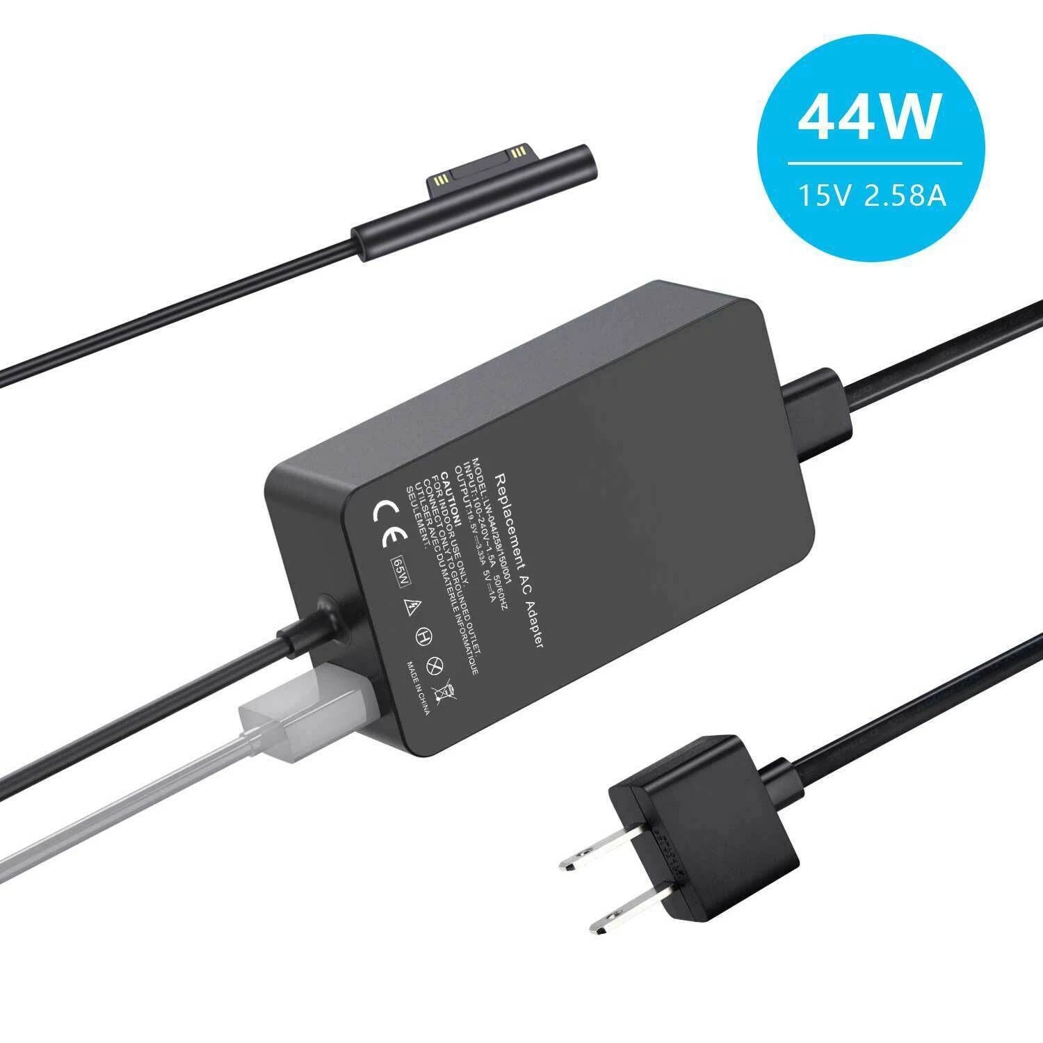 44W Power Adapter Charger For Microsoft Surface Pro 3 4 5 1800 1769 Go 1/2 15V