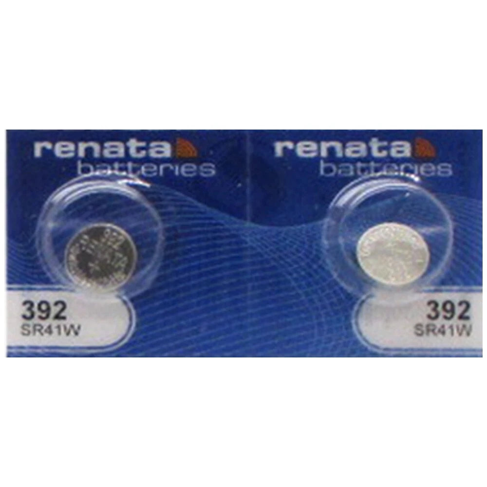 2 Renata 392 (SR41W) Silver Oxide Watch Batteries