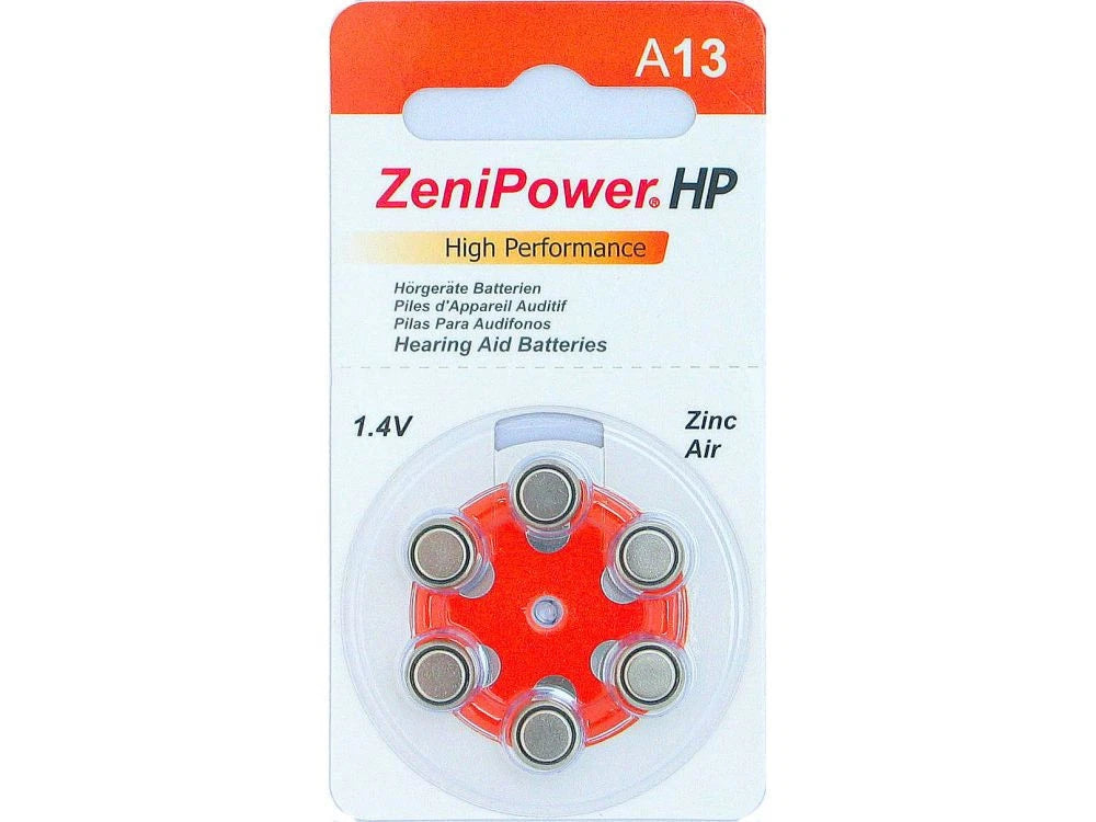 Zenipower Zinc-Air Hearing Aid Battery size 13