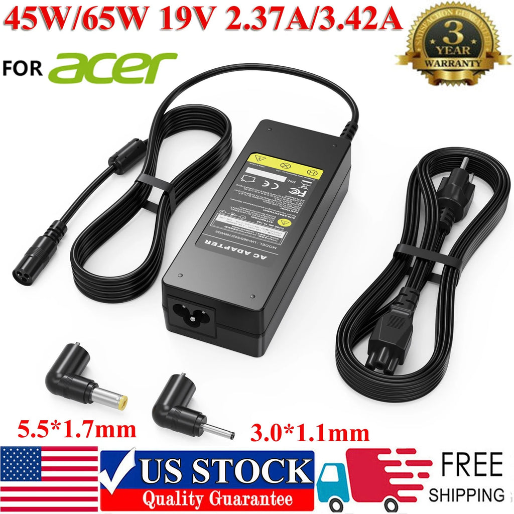 65W 45W AC Adapter Power Charger For Acer Spin 3 SP315-51 Spin 5 SP513-51 Laptop