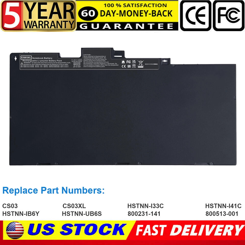 Battery For HP Elitebook 745 755 840 850 ZBook l5u G3 G4 Series mt42 mt43 CS03XL