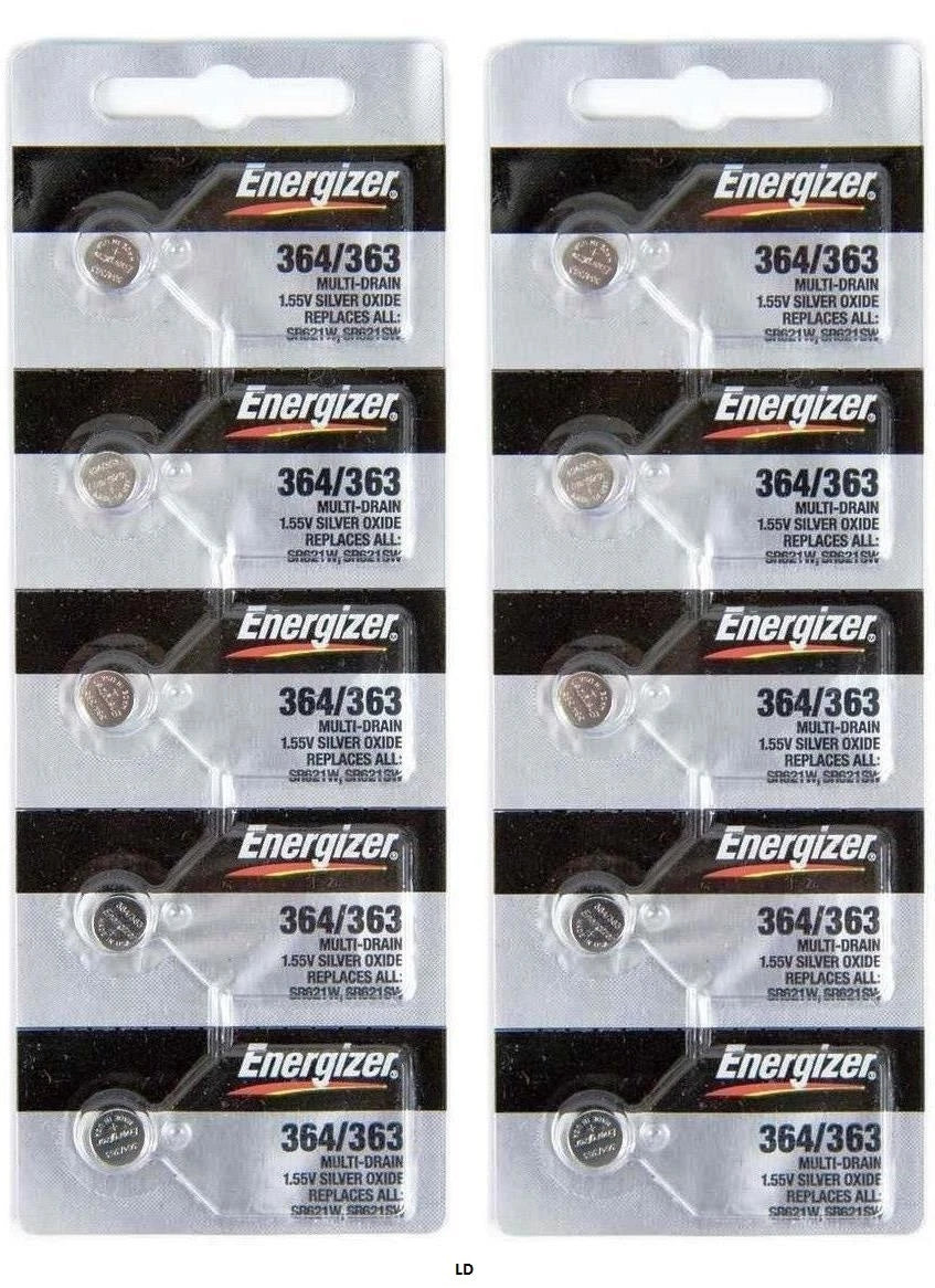 ENERGIZER 364/363 SR621W SR621SW BATTERIES Sealed Authorized Seller