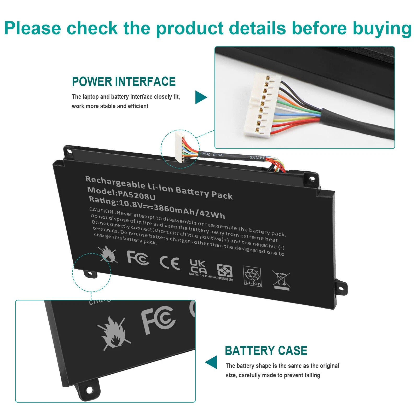 PA5208U-1BRS Battery for Toshiba Satellite E45w L55W P55w P50W P55W CB35-B
