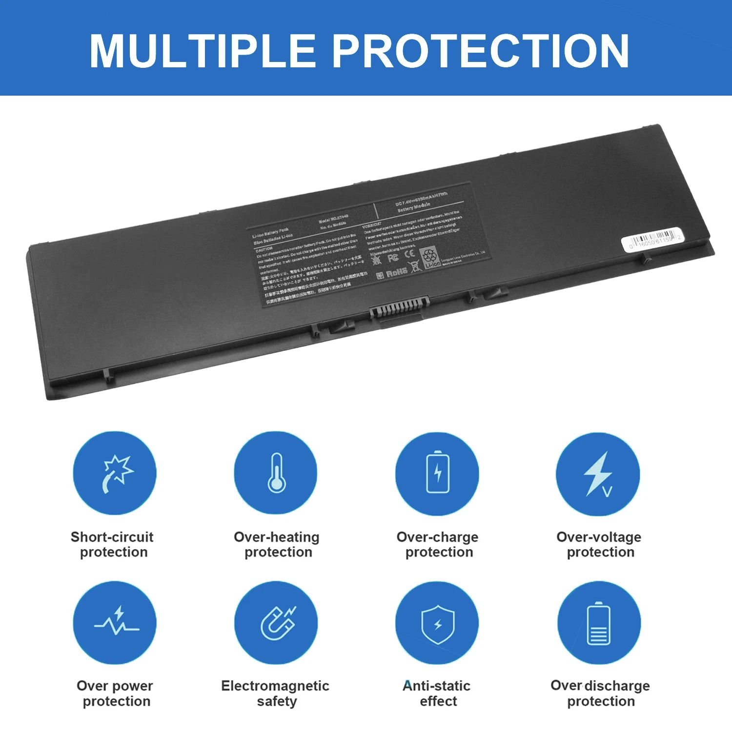 Replacement Battery For Dell Latitude E7440 E7450 E7420 451-BBFT 451-BBFV 34GKR