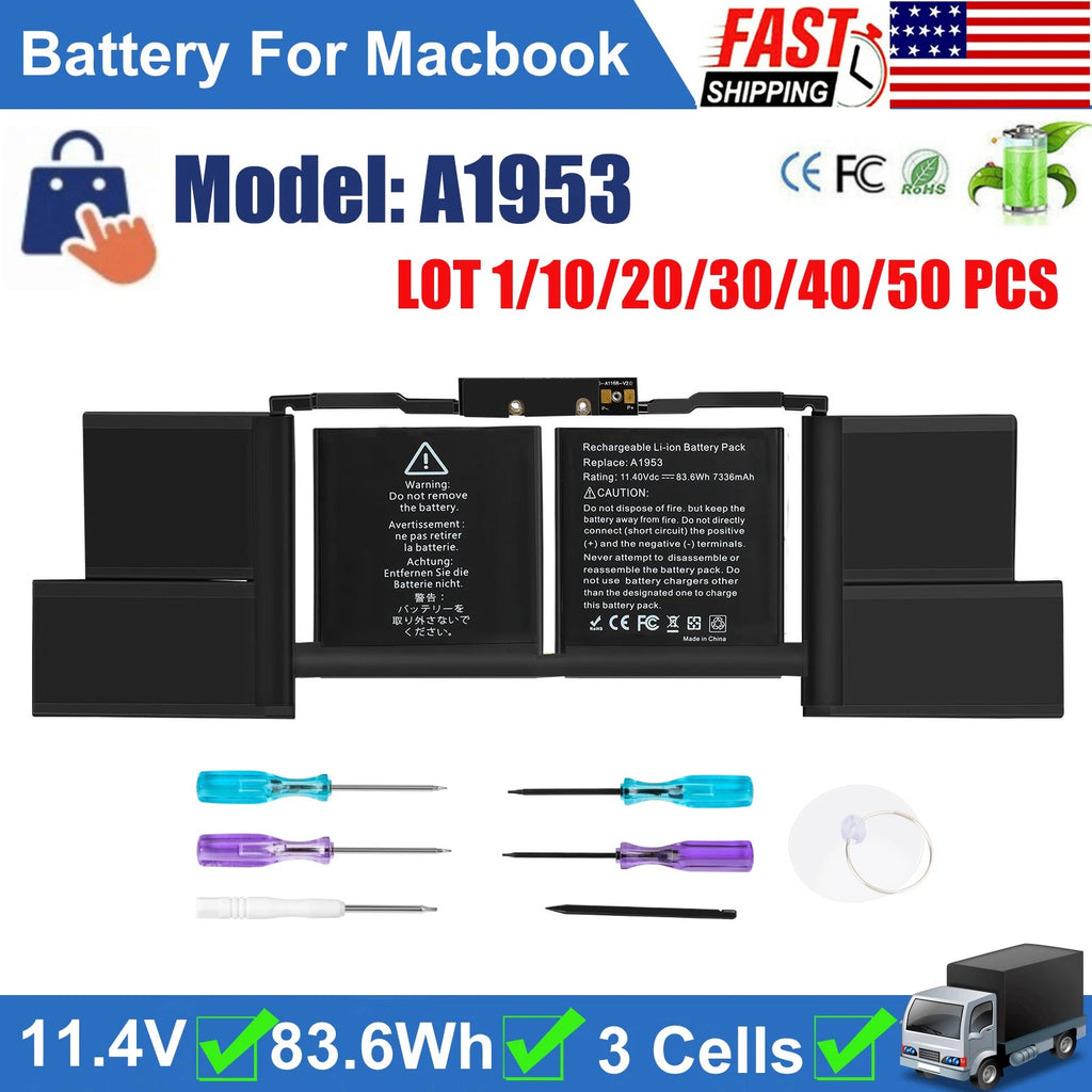 ?LOT A1953 Battery for Apple MacBook Pro 15'' A1990 Mid 2018 2019 020-02391 NEW