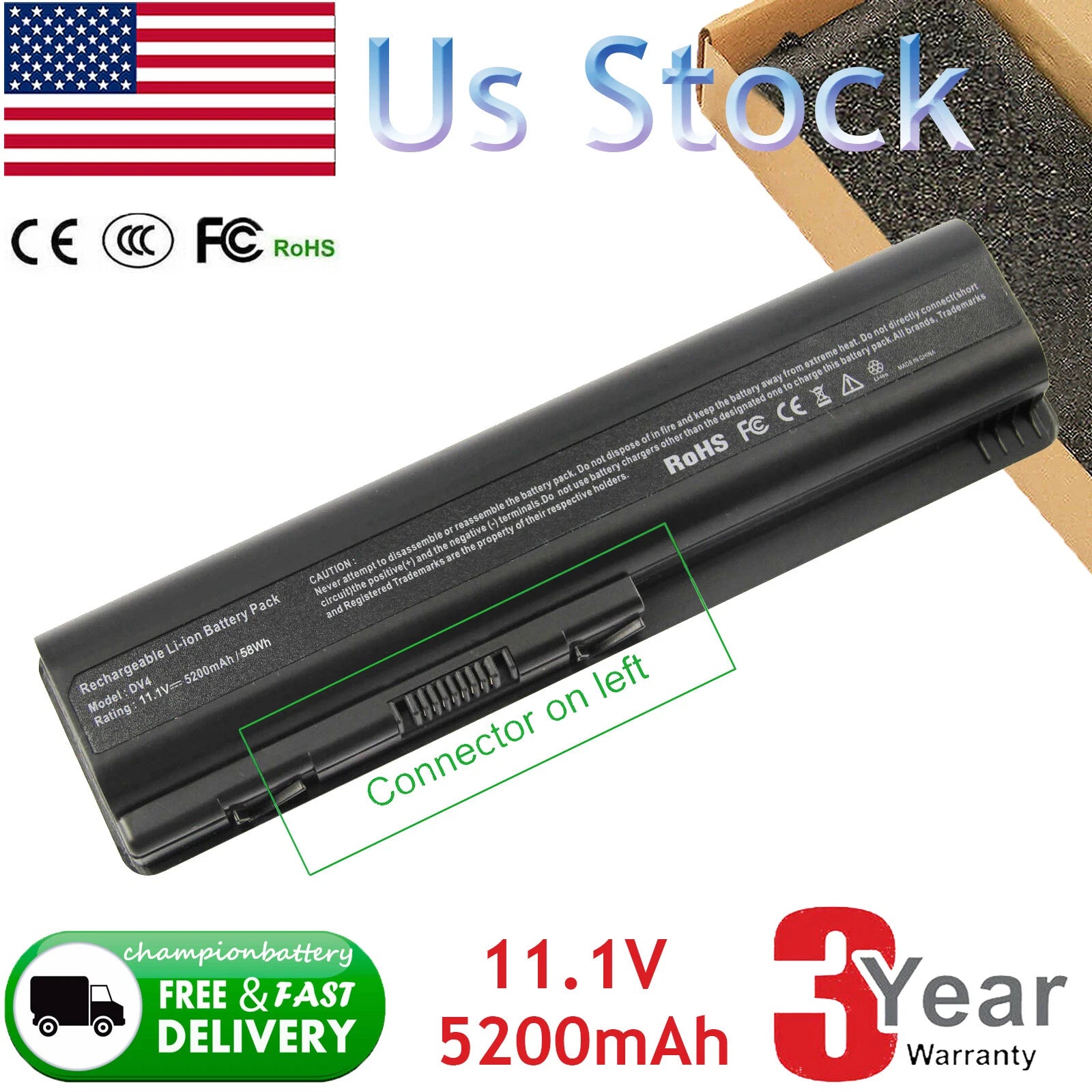 DV4 Battery 484170-001 for HP Pavilion G60 G61 G71 CQ40 CQ45 CQ60 CQ70