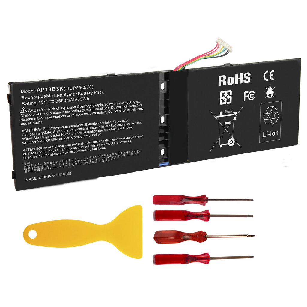 Battery for Acer Aspire V5-572P V5-573G V5-573P R7-571 AP13B3K AP13B8K 53Wh