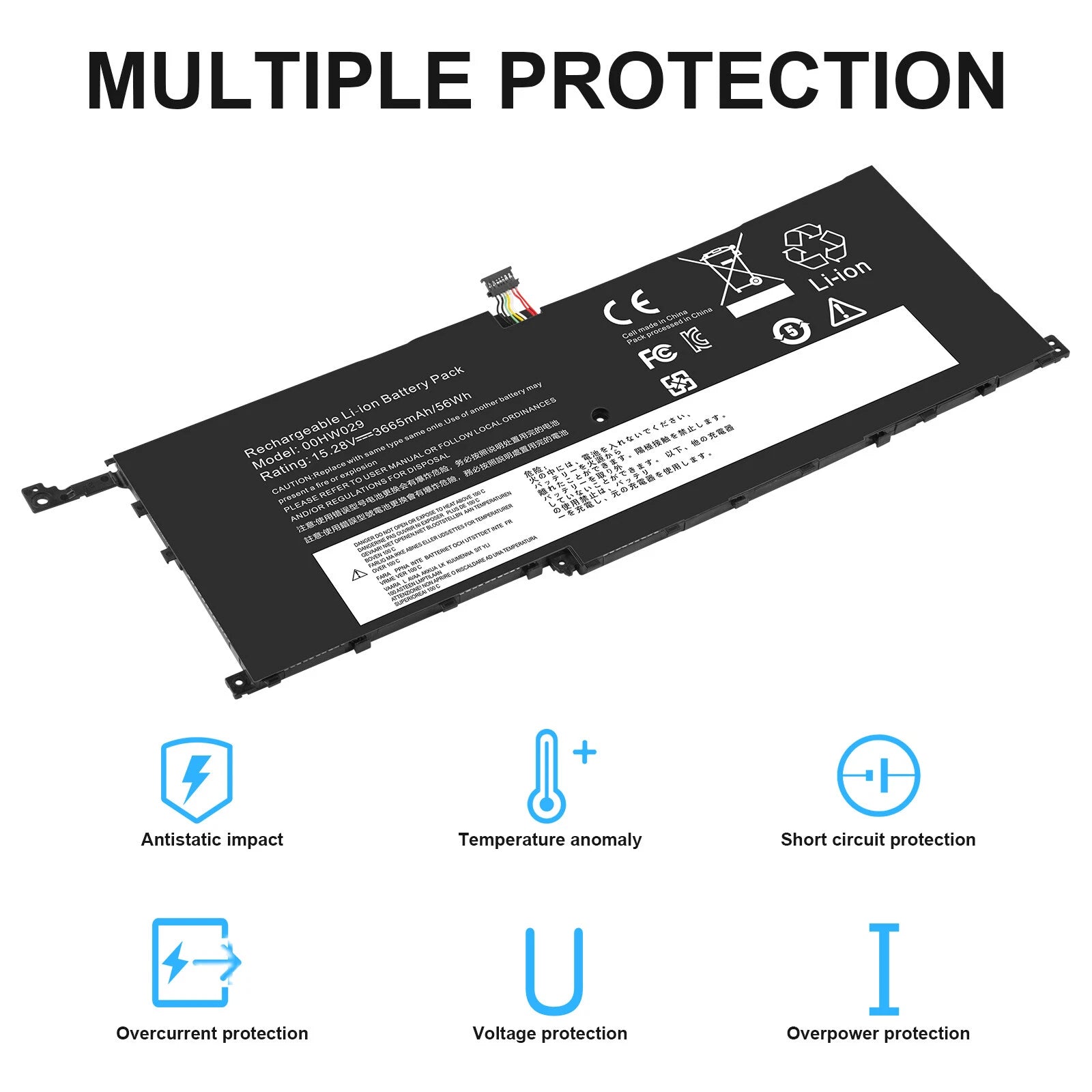01AV458 00HW028 00HW029 Battery For Lenovo ThinkPad X1 Carbon 4th Gen Yoga 56Wh