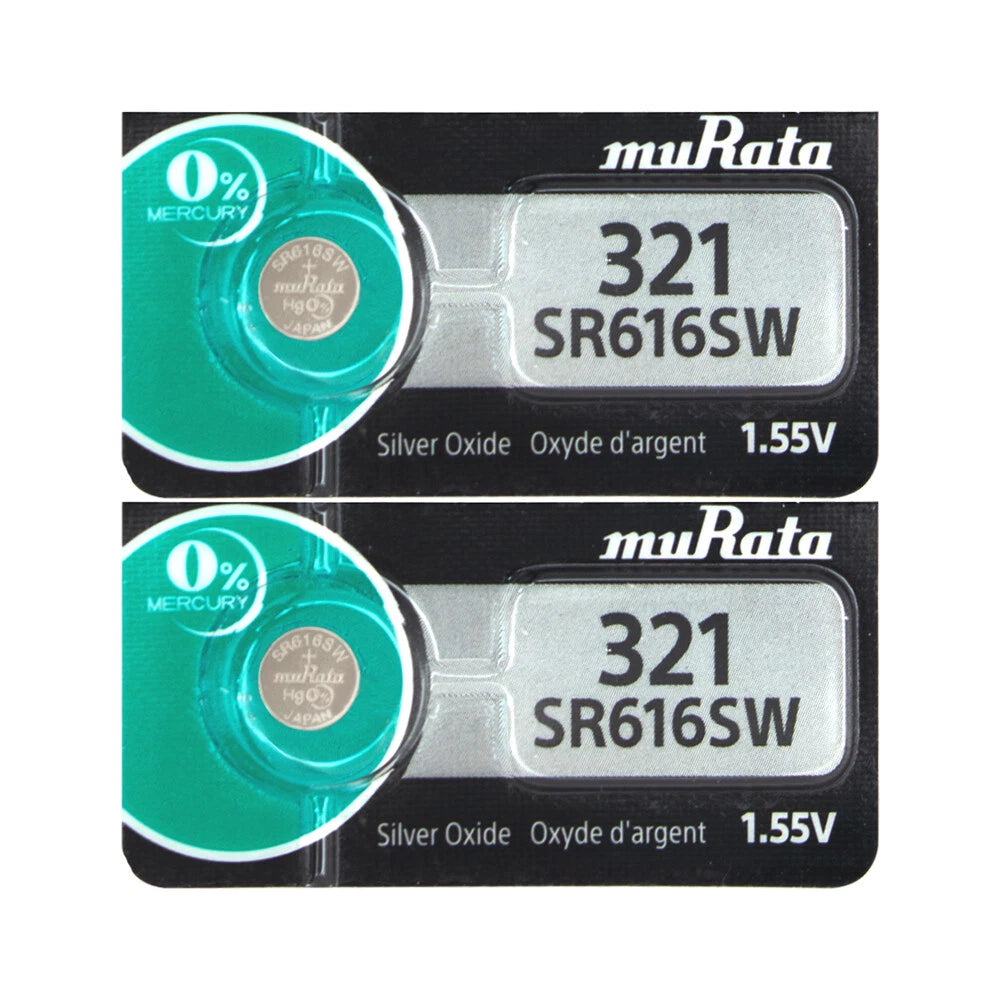 Murata 321 Watch Battery x 2 - Replaces Sony