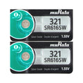 Murata 321 Watch Battery x 2 - Replaces Sony