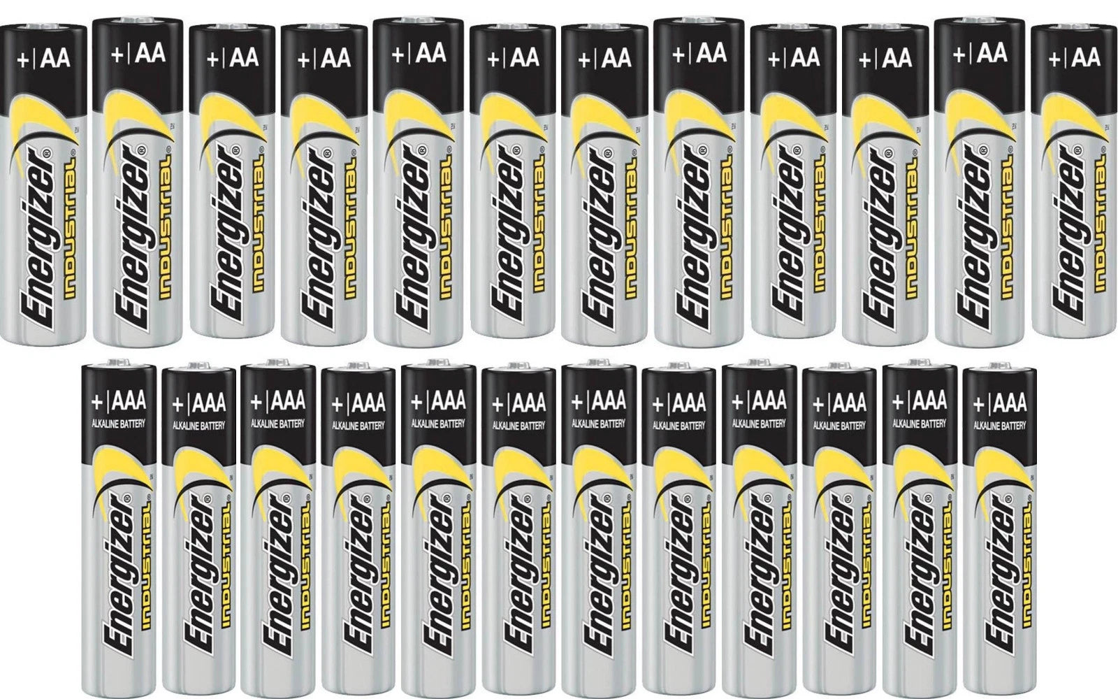 Energizer Industrial 12 AA EN91 And 12 AAA EN92 Alkaline Battery Bulk