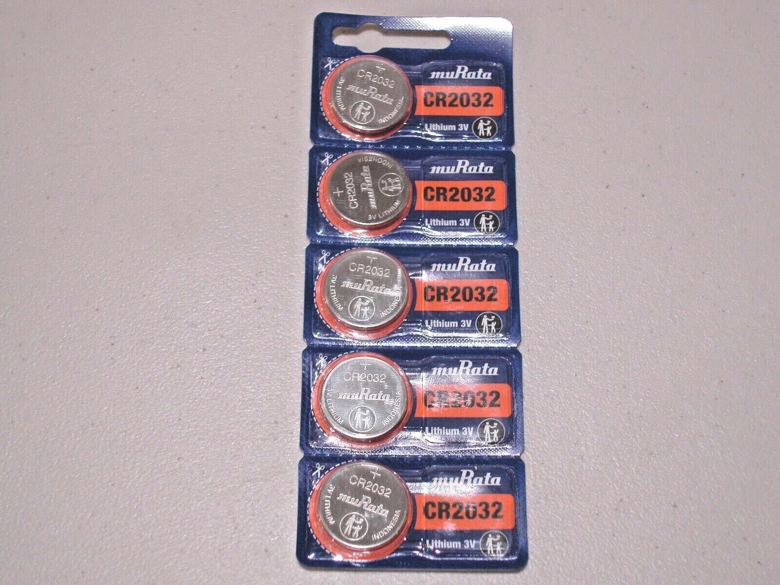 5 pc MURATA CR2032 lithium 3v battery cr 2032 SONY (EXPIRATION DATE 2032)