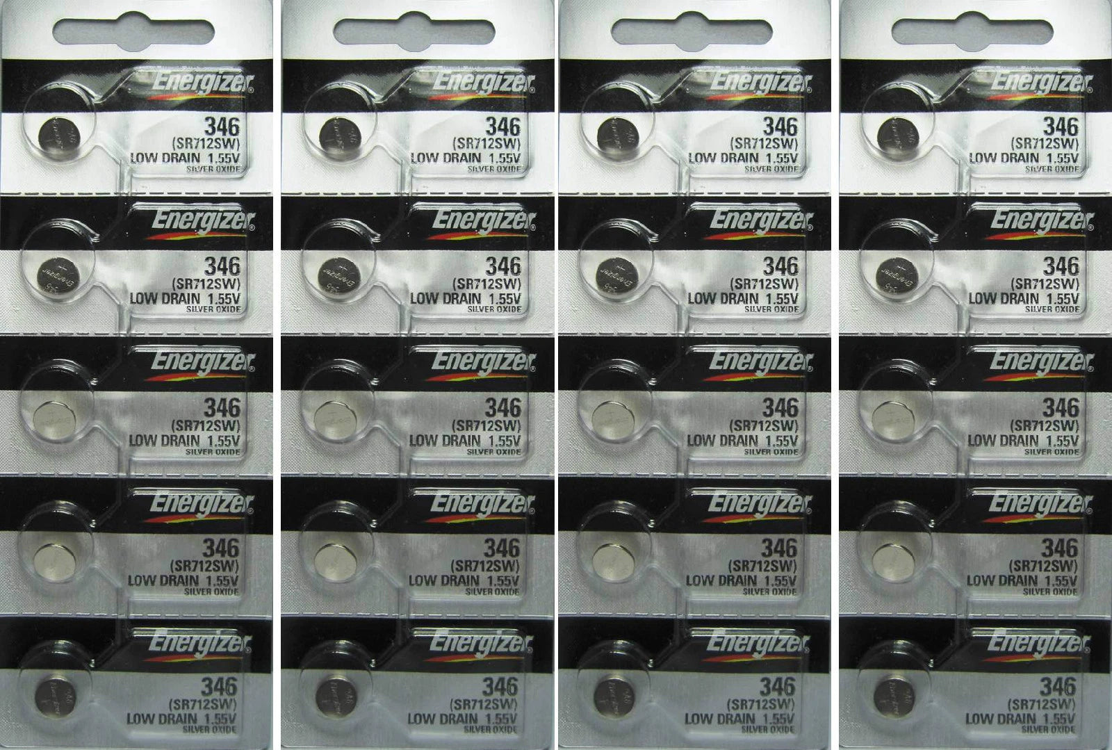 20 Energizer Silver Oxide SR712SW SR712W SR712 1.55V Battery