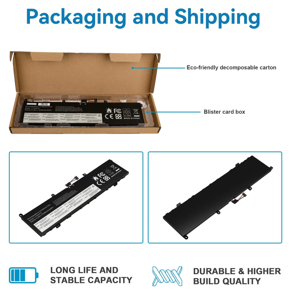 ?L17C4P72 L17C4P72 Laptop Battery For Lenovo ThinkPad X1 Extreme 1st Gen Series
