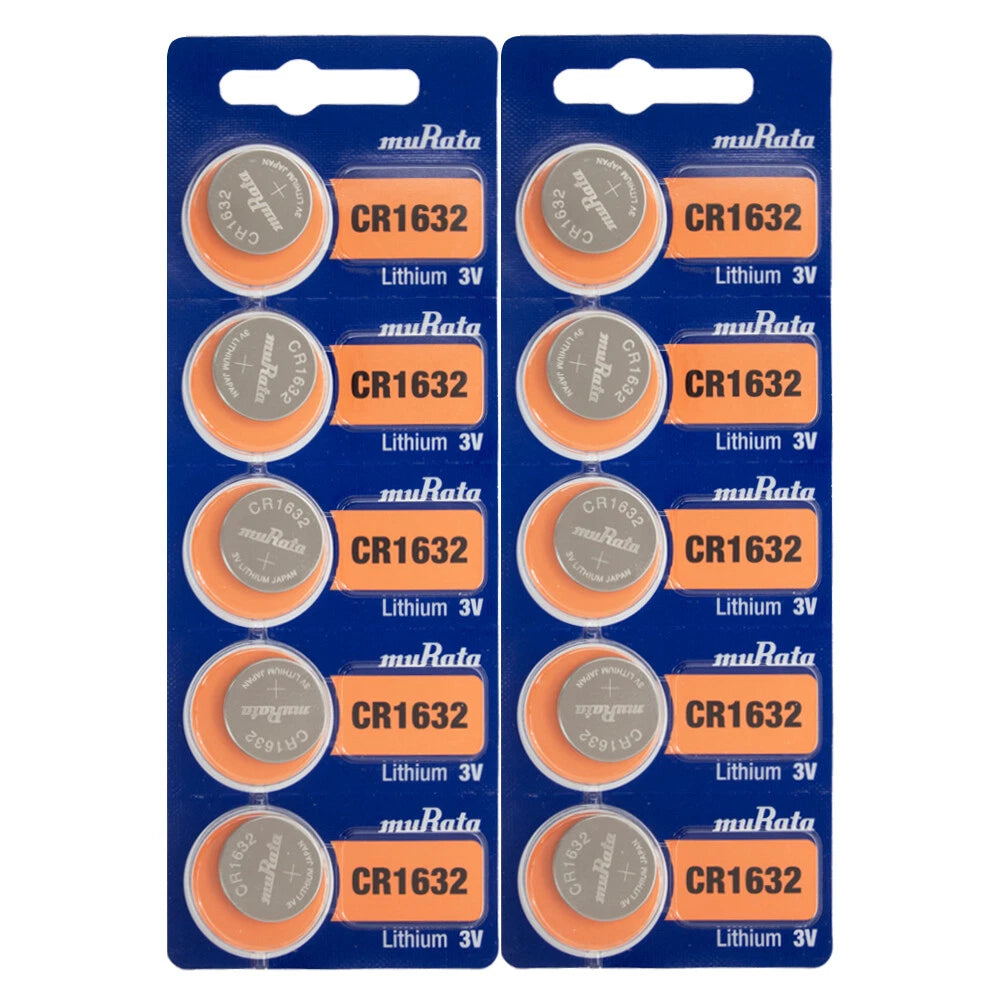 10 Authentic Murata ECR1632 1632 Lithium 3v Batteries CR1632 - Replaces Sony