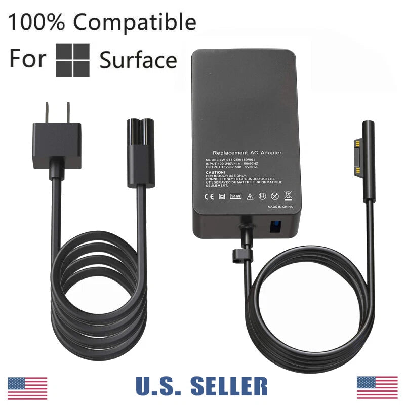 44W Power Adapter Charger For Microsoft Surface Pro 3 4 5 1800 1769 Go 1/2 15V