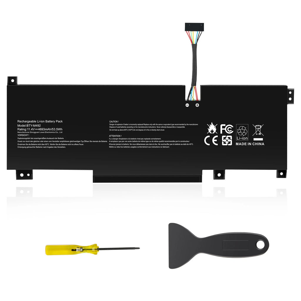 BTY-M492 Battery For MSI KATANA GF66 Pulse GL66 GL76 Sword15 A11U 11.4V-53.5WH