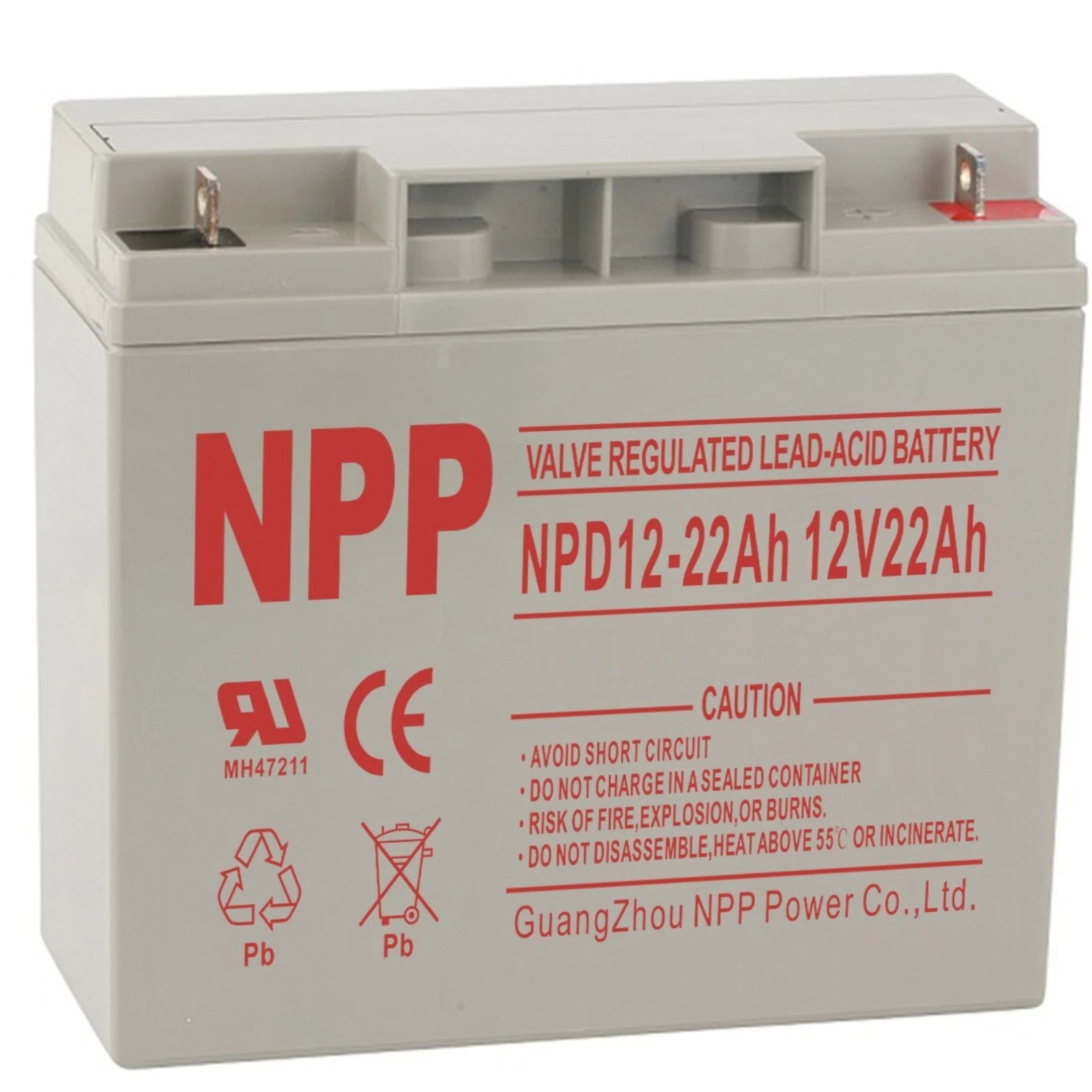 NPP NPD12-22Ah 12V 22Ah AGM VRLA Deep Cycle Battery