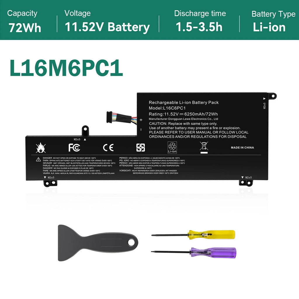 Battery L16C6PC1 L16M6PC1 L16L6PC1 For Lenovo Yoga 720-15IKB Series 5B10M53744