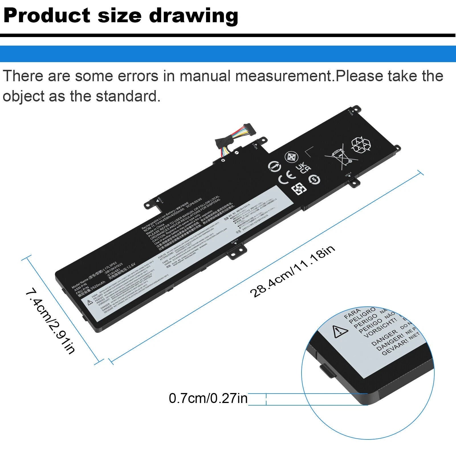 L17L3P53 L17C3P53 L17M3P55 Battery For Lenovo ThinkPad S2 Yoga L380 L390 01AV481