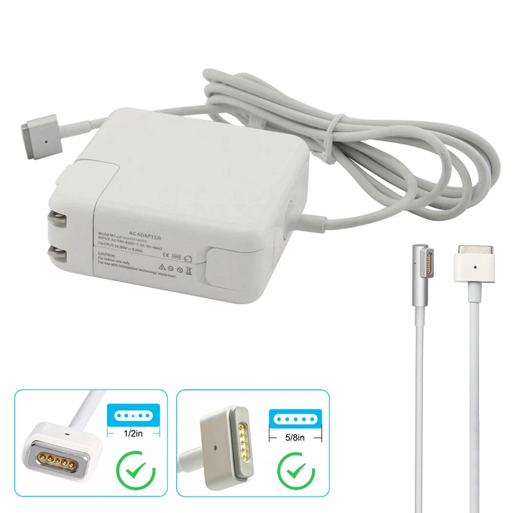 AC Adapter Charger for Macbook Pro & Air 13" 15" A1278 A1398 A1466 Power Supply