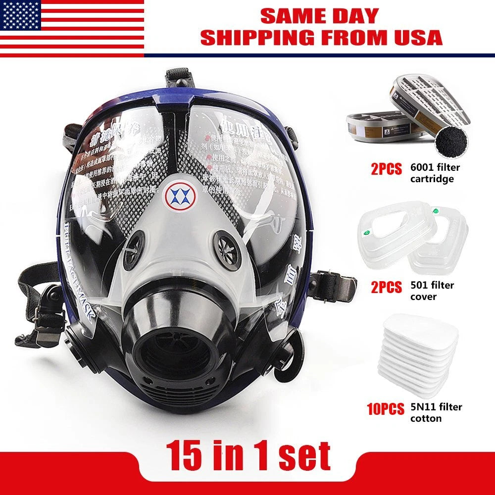 US Facepiece Respirator Full Face Similar 6800 Gas Mask Suit Painting Spraying