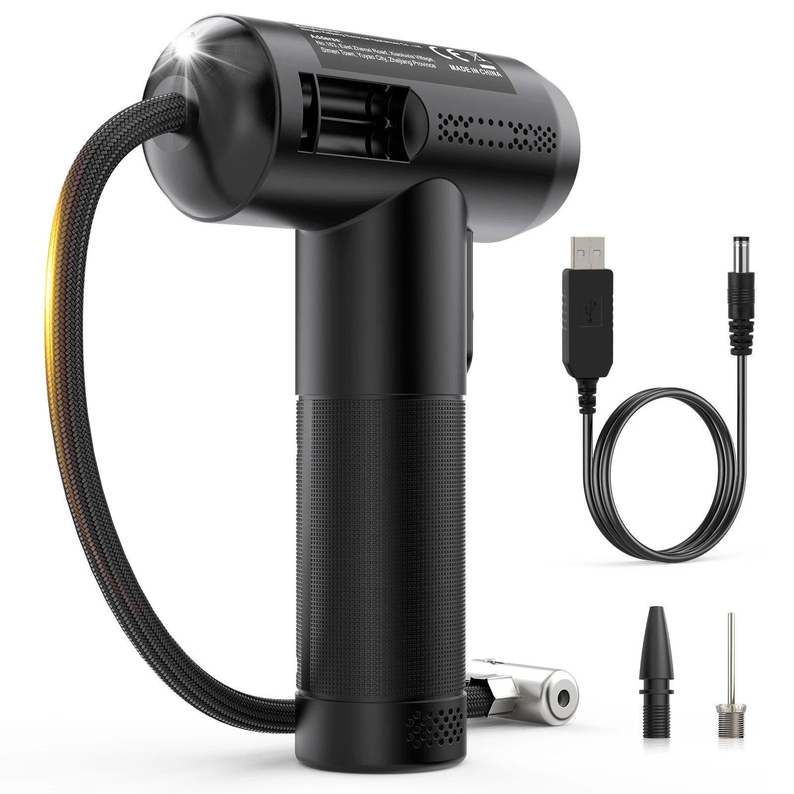 Electric Car Air Tire Pump Compressor USB Rechargeable 150PSI Pump Convenient