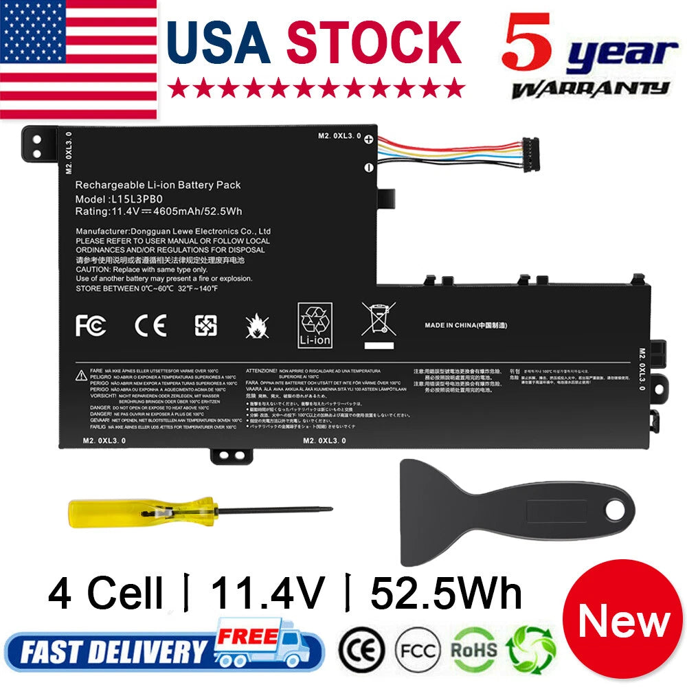 L15L3PB0 L15M3PB0 BATTERY FOR LENOVO Flex 5 1570 IdeaPad 320S-15ABR 520S-14IKB
