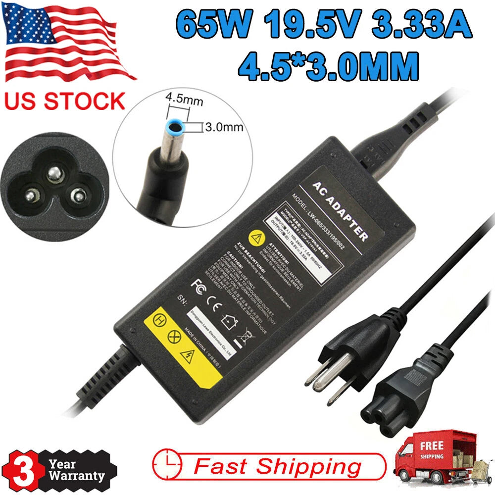 45W 65W For HP AC Adapter Charger Pavilion 710412-001 Blue Tip Power Supply Cord