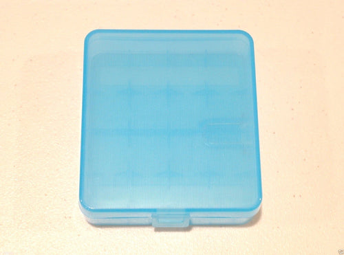 1 pc Blue Hard Plastic Case Holder Storage Box For 4 x 18650 Battery (4 bay)