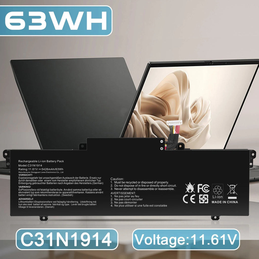 Battery C31N1914 For Asus ZenBook 14 UX435EA UM425QA UX435EG B7402FBA 13 UX425UG