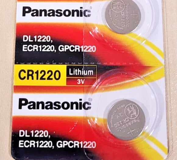 2 x New carded CR1220 3 volt lithium watch remote battery Exp 12/2033