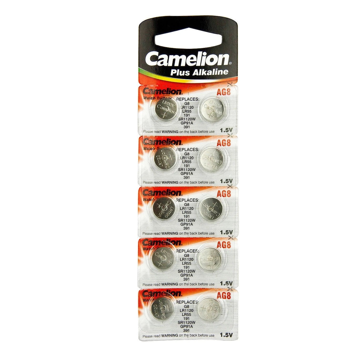 30 Pk Camelion AG8 LR1120 391 391A SR1120 LR55 Alkaline Button Cell Battery