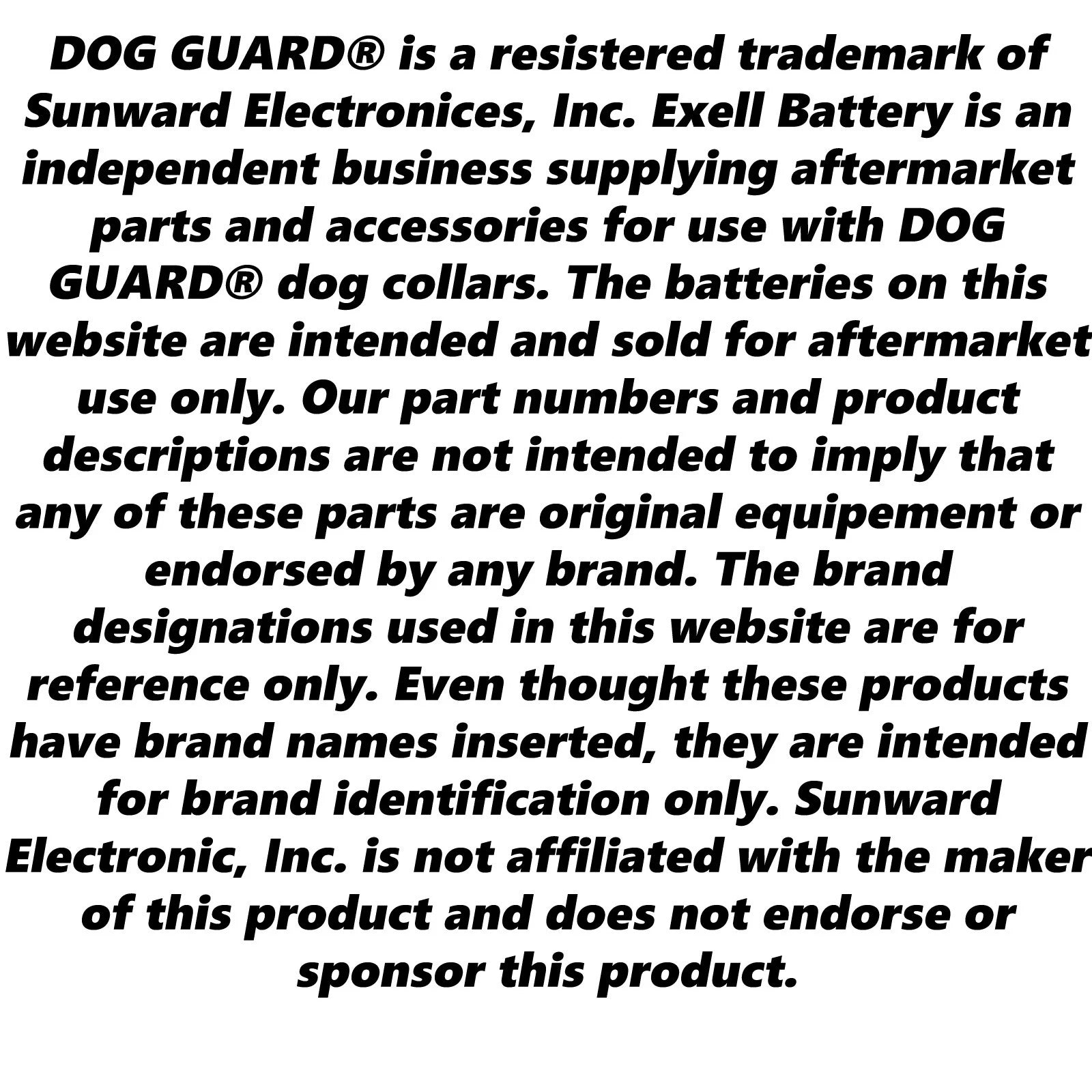 2x DOG Collar Battery fits DG-3000, DG-9000, DG9XT, DRY6011, DC-29, PSA60SO-AP