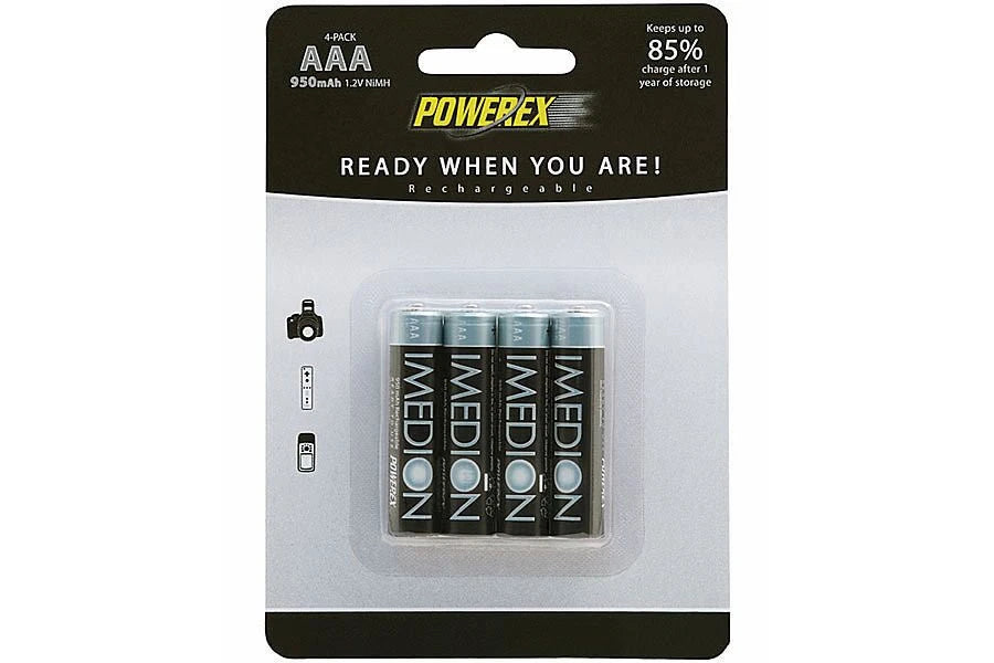 PowerEx IMEDION AAA 950mAh NiMH Rechargeable Batteries - 4Pk