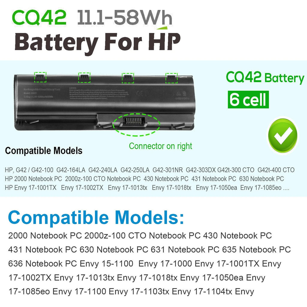 For HP Laptop Battery MU06 593553-001 593554-001 CQ32 CQ42 CQ43 dm4 g4 g6 g7