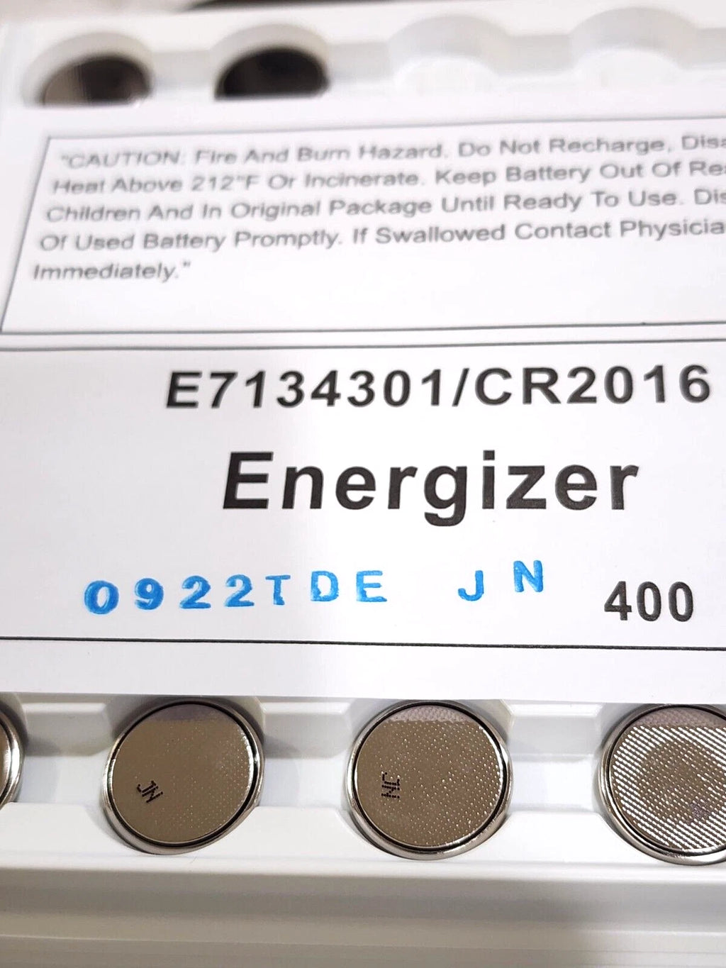 2 BULK ENERGIZER CR2016 ECR2016 3v Lithium Battery EXPIRE 09/2032)