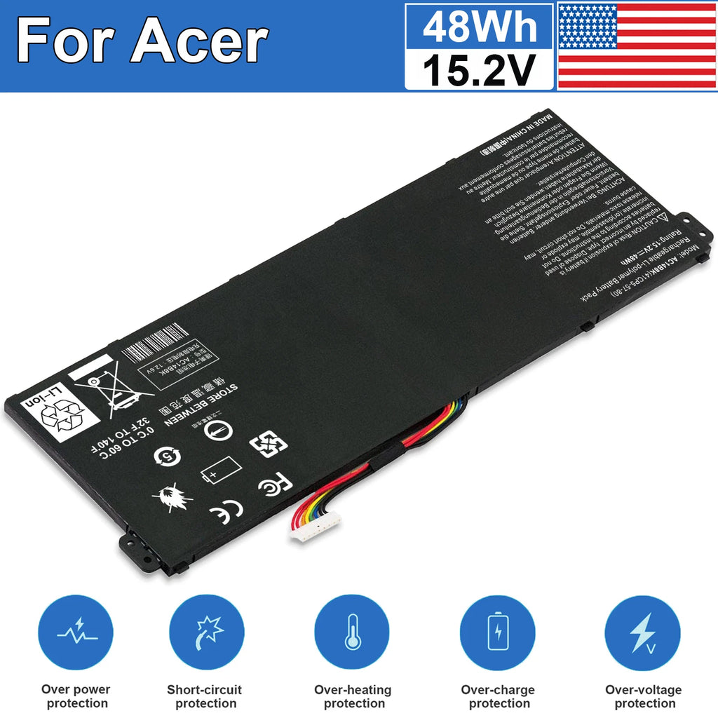 AC14B8K Battery for Acer Chromebook CB5-311 CB3-531 CB5-571 4ICP5/57/80 Notebook