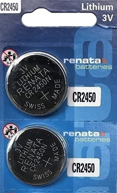 2 CR2450N RENATA WATCH BATTERIES 2450