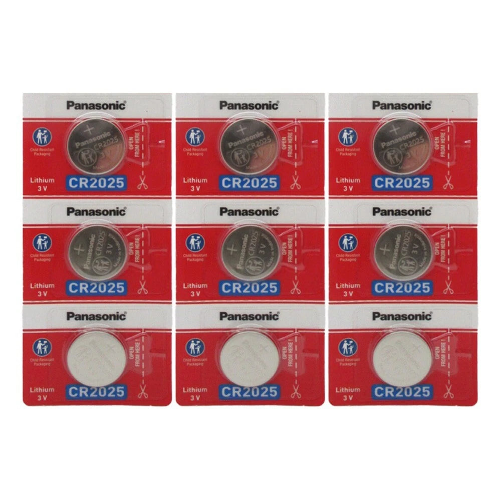 CR 2025 Panasonic 3v Lithium Watch Batteries (9 pieces)