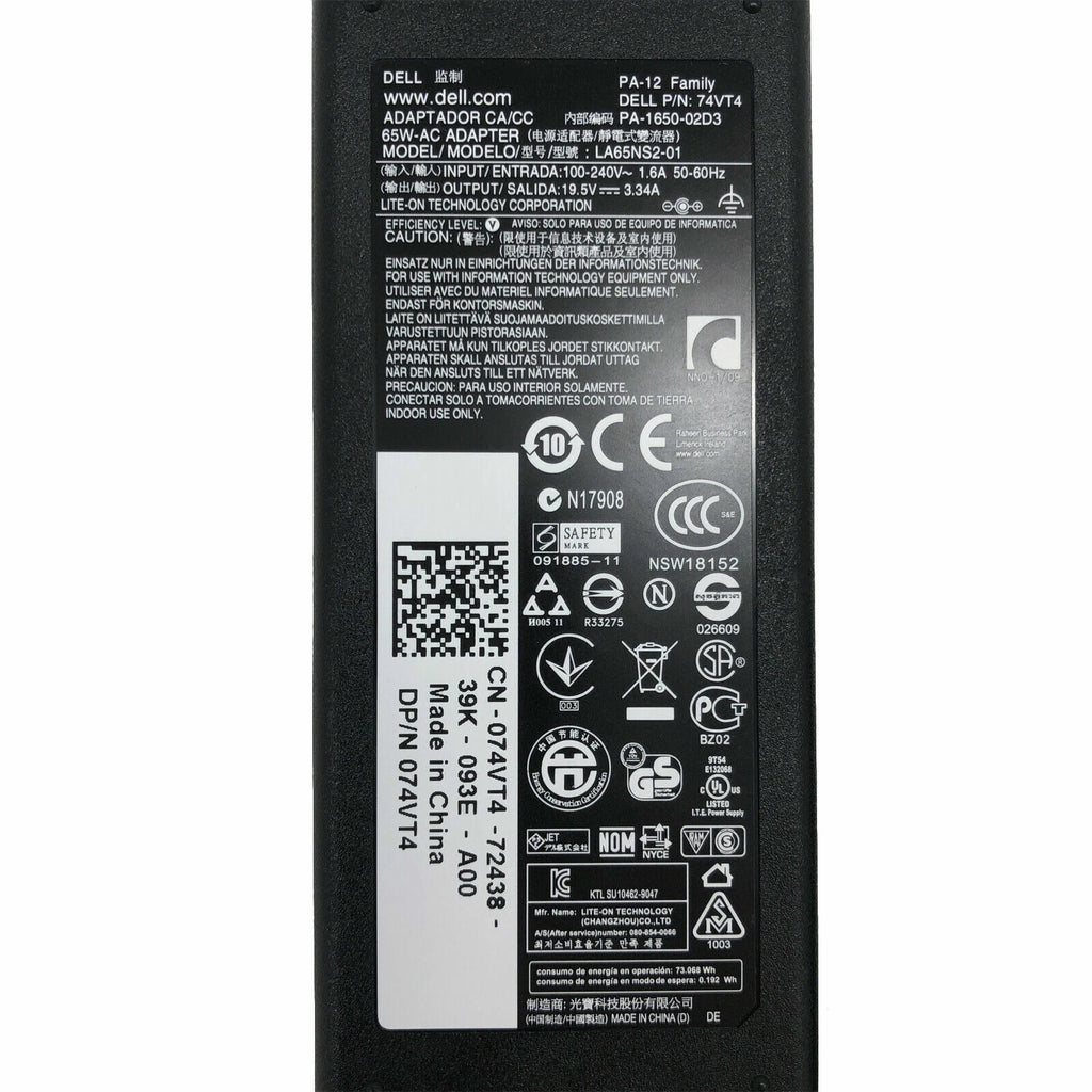 NEW Genuine 65W Dell AC Adapter For Inspiron 11 3147 3148 Laptop Charger