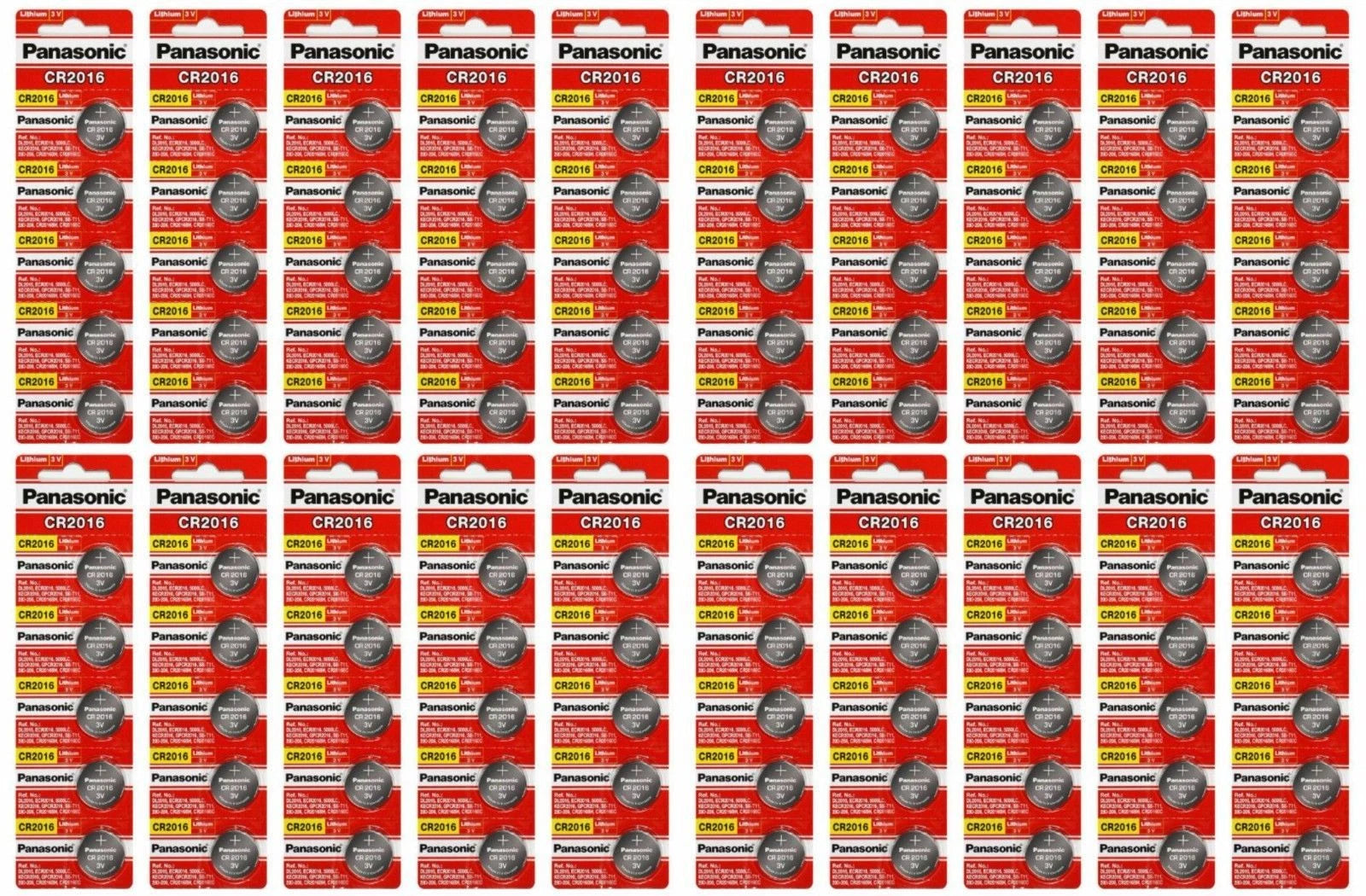 100 x PANASONIC CR2016 CR 2016 LITHIUM COIN CELL Button Battery Exp 2030