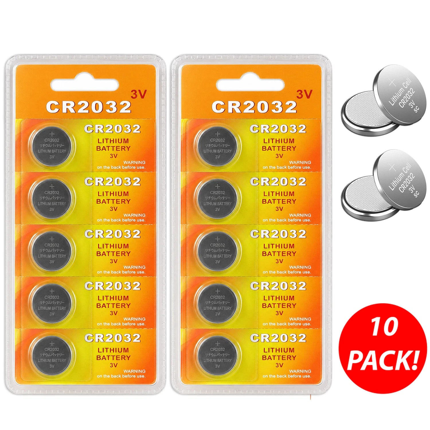 10 x LITHIUM BATTERY 3V CR2032 CR 2032 BR2032 DL2032 Remote Button Cell Watch
