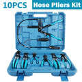 Flexible Automotive Hose Clamp Clip Plier Tool Set Swivel Jaw Flat Angled Band